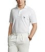 Color:White - Image 1 - Classic-Fit Anchor Mesh Short-Sleeve Polo Shirt