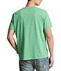 Color:Vineyard Green - Image 2 - Classic-Fit Big Pony Knit Jersey Paint Splatter Motif Crew Neck Short Sleeve T-Shirt