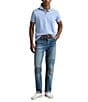 Polo Ralph Lauren Classic Fit Big Pony Mesh Short Sleeve Polo Shirt, Color:Chambray Blue - Image 3