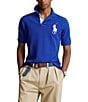 Color:Blue Saturn - Image 1 - Classic Fit Big Pony Short Sleeve Mesh Polo Shirt