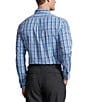 Color:Blue/Pink Multi - Image 2 - Classic Fit Button Down Point Collar Plaid Stretch Twill Long Sleeve Woven Shirt