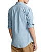 Color:Chambray - Image 2 - Classic-Fit Button-Front Solid Chambray Shirt