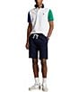 Color:White - Image 3 - Classic Fit Color Block Mesh Short Sleeve Polo Shirt