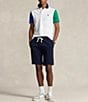 Color:White - Image 5 - Classic Fit Color Block Mesh Short Sleeve Polo Shirt