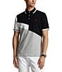 Color:Polo Black Multi - Image 1 - Classic-Fit Color Block Soft Cotton Short-Sleeve Polo Shirt