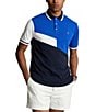 Color:Sapphire Star/Aviator Navy Multi - Image 1 - Classic-Fit Color Block Soft Cotton Short-Sleeve Polo Shirt