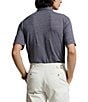 Color:Spring Navy Heather - Image 2 - Classic Fit Cotton Linen Short Sleeve Polo Shirt