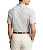 Color:Andover Heather - Image 2 - Classic Fit Cotton Linen Short Sleeve Polo Shirt