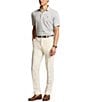 Color:Andover Heather - Image 3 - Classic Fit Cotton Linen Short Sleeve Polo Shirt