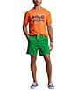 Color:Billiard - Image 3 - Classic-Fit Flat-Front Stretch Prepster 6#double; Inseam Chino Shorts