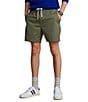 Color:Mountain Green - Image 1 - Classic-Fit Flat-Front Stretch Prepster 6#double; Inseam Chino Shorts