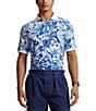 Color:Jardin Floral/White - Image 1 - Classic Fit Floral-Print Mesh Polo Short Sleeve Polo Shirt