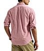 Polo Ralph Lauren Classic Fit Gingham Oxford Long Sleeve Woven Shirt, Color:Adirondack Berry/Nevis - Image 2
