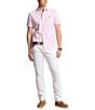 Color:Pink/White - Image 3 - Classic Fit Gingham Short Sleeve Oxford Shirt