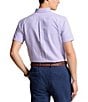 Color:Cactus Purple/White - Image 2 - Classic Fit Gingham Short Sleeve Oxford Shirt