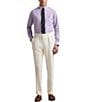 Polo Ralph Lauren Classic Fit Gingham Stretch Poplin Long Sleeve Woven Shirt, Color:AIX Lavender/White - Image 3