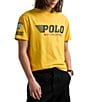 Polo Ralph Lauren Classic Fit Motorsport Graphic Jersey Short Sleeve T-Shirt, Color:Chrome Yellow - Image 1