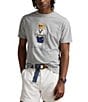 Polo Ralph Lauren Classic Fit Heritage Icons Polo Bear Short Sleeve Graphic T-Shirt, Color:Andover Heather - Image 1