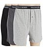 Color:Andover Heather/Madison Heather/Black - Image 1 - Classic Fit Knit Jersey Cotton Boxer 3-Pack