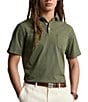 Color:Thermal Green - Image 1 - Classic Fit Linen Blend Short Sleeve Polo Shirt