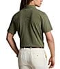 Color:Thermal Green - Image 2 - Classic Fit Linen Blend Short Sleeve Polo Shirt
