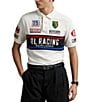 Polo Ralph Lauren Classic Fit Mesh Multi Racing Graphic Short Sleeve Polo Shirt, Color:White - Image 1