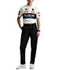 Polo Ralph Lauren Classic Fit Mesh Multi Racing Graphic Short Sleeve Polo Shirt, Color:White - Image 3