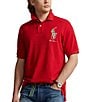 Color:RL 2000 Red - Image 1 - Classic Fit Multicolor Big Pony Mesh Short Sleeve Polo Shirt
