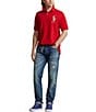 Color:RL 2000 Red - Image 3 - Classic Fit Multicolor Big Pony Mesh Short Sleeve Polo Shirt