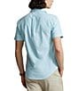 Color:Agean Blue - Image 2 - Classic-Fit Oxford Short-Sleeve Woven Shirt