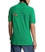 Color:Kayak Green - Image 2 - Classic Fit Peace Climb Love Graphic Short Sleeve Polo Shirt