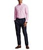 Color:New Rose - Image 3 - Classic Fit Performance Stretch Oxford Long Sleeve Woven Shirt