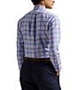 Polo Ralph Lauren Classic Fit Performance Stretch Oxford Medium Plaid Long Sleeve Woven Shirt, Color:Lavender/Orange Multi - Image 2