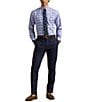 Polo Ralph Lauren Classic Fit Performance Stretch Oxford Medium Plaid Long Sleeve Woven Shirt, Color:Lavender/Orange Multi - Image 3