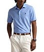 Polo Ralph Lauren Classic Fit Striped Performance Stretch Short Sleeve Polo Shirt, Color:Canvas Blue/Ceramic White - Image 1