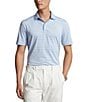 Color:Ceramic White/Refined Navy - Image 1 - Classic Fit Performance Stretch Short Sleeve Polo Shirt