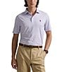 Polo Ralph Lauren Classic Fit Striped Performance Stretch Short Sleeve Polo Shirt, Color:Flower Purple/Ceramic White - Image 1