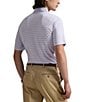 Polo Ralph Lauren Classic Fit Striped Performance Stretch Short Sleeve Polo Shirt, Color:Flower Purple/Ceramic White - Image 2
