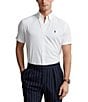 Color:White - Image 1 - Classic Fit Performance Stretch Short Sleeve Twill Woven Shirt