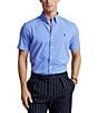 Color:Harbor Island Blue - Image 1 - Classic Fit Performance Stretch Short Sleeve Twill Woven Shirt
