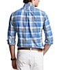 Color:Blue Multi - Image 2 - Classic Fit Large Plaid Oxford Long Sleeve Woven Shirt