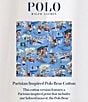 Color:Paris Bear Blue Flower Print - Image 6 - Classic Fit Polo Bear Mesh Polo Shirt