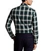 Color:Navy/Green Multi - Image 2 - Classic-Fit Sanded Twill Plaid Long Sleeve Woven Shirt