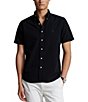 Color:Polo Black - Image 1 - Classic Fit Seersucker Short Sleeve Woven Shirt