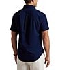 Polo Ralph Lauren Classic Fit Seersucker Short Sleeve Woven Shirt, Color:Astoria Navy - Image 2