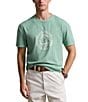 Color:Faded Mint - Image 1 - Classic Fit Slub Jersey Graphic Short Sleeve T-Shirt
