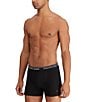 Color:Black/Stripe/Red - Image 2 - Classic Fit Solid And Stripe 6#double; Inseam Boxer Briefs 3-Pack