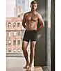 Color:Black/Stripe/Red - Image 6 - Classic Fit Solid And Stripe 6#double; Inseam Boxer Briefs 3-Pack