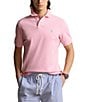 Color:Garden Pink - Image 1 - Classic Fit Solid Cotton Mesh Polo Shirt
