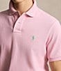 Color:Garden Pink - Image 4 - Classic Fit Solid Cotton Mesh Polo Shirt
